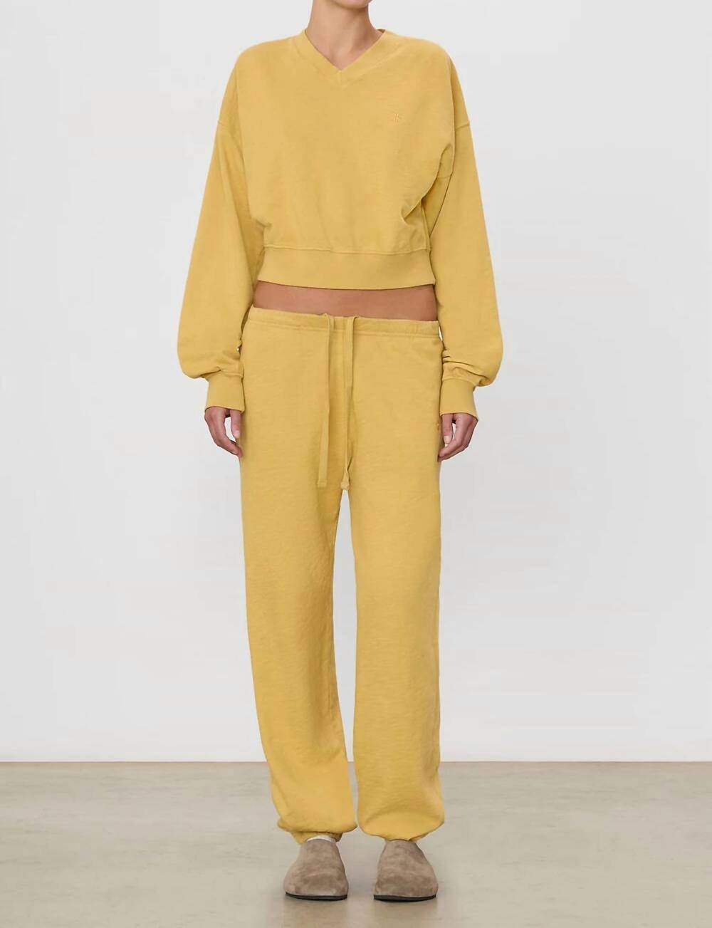 NEW ETERNE boyfriend pocket sweatpants in saffron